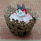 LASER CUT BLOSSOMS CUPCAKE CAGES/WRAPPERS - {12 Pcs}